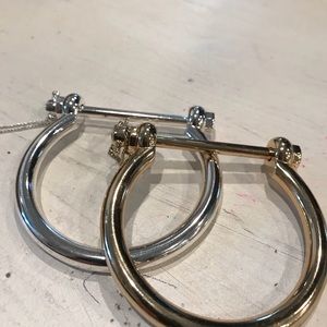 ZARA gold and silver bangles  with a lock ..